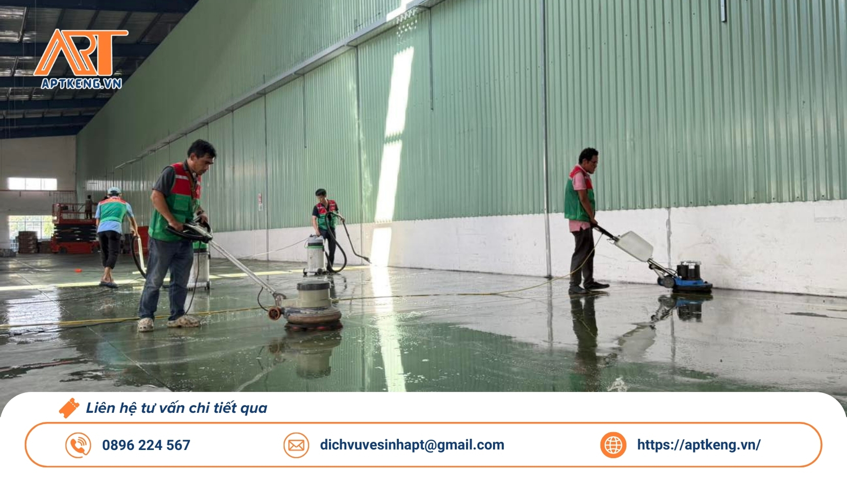 Dịch vụ vệ sinh đánh bóng sàn nhà xưởng